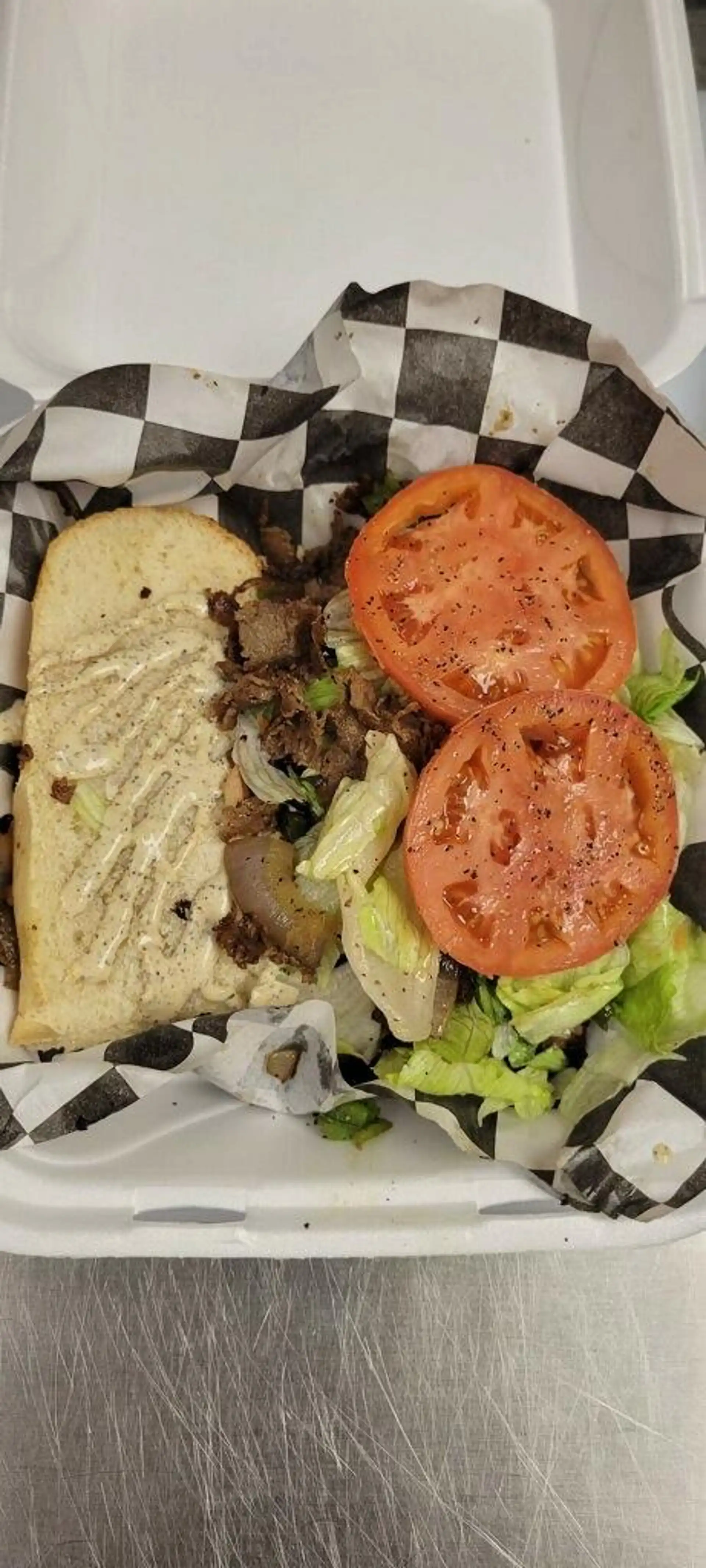 Stacked hoagie sandwich